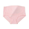 thumbnail image 2 of Swuxness Maternity Plus Size Support Panties, Panties for Women, Women's Solid Color Plus Size High Waisted Maternity Supportive Underwear Pink, XXXL, 2 of 3