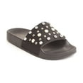 thumbnail image 2 of NEW Soho Shoes Women's Casual Flat Slip On Pearl Flatform Slide Studded Sandal, 2 of 3