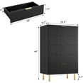 thumbnail image 2 of COZONY 5 Drawer Dresser for Bedroom, 48"H Modern Wood Dresser Organizer with Metal Legs & Handles, Storage Chest of Drawers for Living Room, Hallway, Entryway, Black, 2 of 7