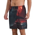thumbnail image 2 of Vsdgher Red Moon Shark Sailboat Men's Beach Shorts, Surfing shorts, Swim trunks, Quick Dry Swim Trunks for Surfing Beach Fun -Large, 2 of 6