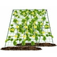 48 x 48 Inch Foldable Cucumber Trellis for Raised Bed AFrame Garden
