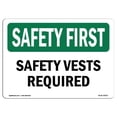 thumbnail image 1 of SignMission OS-SF-A-1218-L-10972 Premier Signe de Sécurité OSHA de 12 x 18 Po - Gilets de Sécurité Requis, 1 of 1