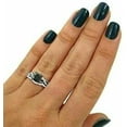 thumbnail image 3 of Divine Creation 2.00 Ct Princess Cut Black Diamond Wedding Engagement Bridal Ring Set 925 Sterling Silver 14K White Gold Plated For Women's -8, 3 of 3