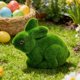 thumbnail image 1 of Estatua de conejo flocado, escultura artística de espuma en miniatura, figura de conejo de Pascua, decoración para césped, sala de estar, festival de, 1 of 7