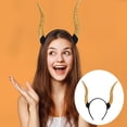 thumbnail image 4 of BESTONZON Halloween Spoof Headbands Unique Sheep Horn Headpiece Costume Party Props, 4 of 5