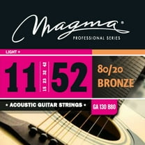 Magma Acoustic Guitar Strings Regular Light Gauge 80/20 Bronze Set, .011 - .052 (GA130B80)