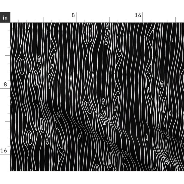 Woodgrain Black White Woodland Wood Grain Tree Fabric Printed By Spoonflower Bty Walmart Com Walmart Com