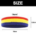 thumbnail image 2 of 4 piezas de diadema protectora elástica deportiva, diadema tejida, material de toalla, diadema de yoga, transpirable y absorbente del sudor., 2 of 5