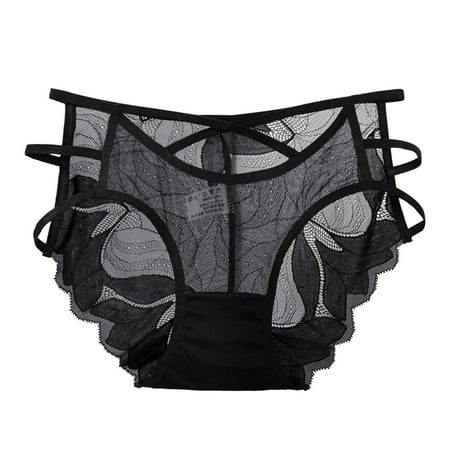 Ierhent Panties for Women Women s Plus Size Breathable Micro-Mesh Brief Underwear (Grey XL)