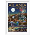 thumbnail image 2 of Art.com Atlanta, Georgia - Skyline at Night Art Print by Lantern Press, White Frame Wall Art, 32" x 44", 2 of 5