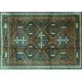 thumbnail image 1 of Ahgly Company Machine Washable Indoor Rectangle Persian Turquoise Blue Traditional Area Rugs, 3' x 5', 1 of 4