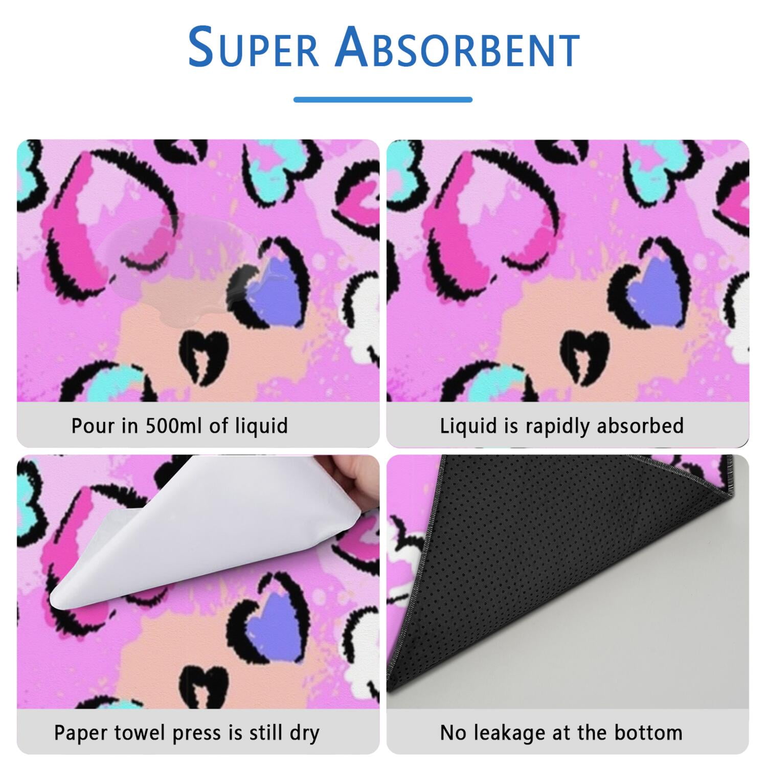 Designer Puppy Pads, Washable Reusable Potty Pads with Stylish Patterns for Pet Parents, 24" x35" (Texture/leopard /Geometry)