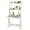 White, variant on Spaco Ladder Shelf Desk with Countertop Drawer and Anti-Toppling Device-Oak, Tall Bookshelf, Shelves for Living Room, Home Office, Bedroom, Balcony
