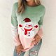 thumbnail image 1 of Pntutb Mujeres Moda O-cuello Suelto Muñeco de nieve Mangas largas tops Blusa Gradiente Sudadera Pntutb Pntutb-2250, 1 of 9