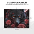 thumbnail image 2 of Fuzoiu Rose Full Moon Black Wolf Print Absorbent, Reversible Microfiber Dish Drying Mat for Kitchen, Dish Drying Pad for Dishes, Utensils, Pots and Pans, Extra Large 18 Inch x 24 Inch, 2 of 7