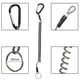 thumbnail image 3 of Mosquetón de alambre de acero negro cuerda antipérdida Dispositivo de control de peces Luya cordón de tensión cordón de 15 M de estiramiento Se recomienda empaquetar y vender Anggrek Otros, 3 of 8