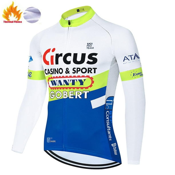 2022 Wanty Ropa Ciclismo Hombre Invierno Thermal Fleece Long