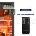 thumbnail image 5 of 44" Fireplace Mantel with Led Lights & 23'' Electric Fireplace,Wooden Surround Firebox, Free Standing Fireplace, with Remote Control, Adjustable LED Flame,White & Brown, 5 of 10