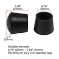 thumbnail image 4 of Round Rubber Leg Cap End Tips Cups Furniture Table Feet Cover Floor Protector 20mm 3/4" Inner Dia 50pcs, 4 of 7