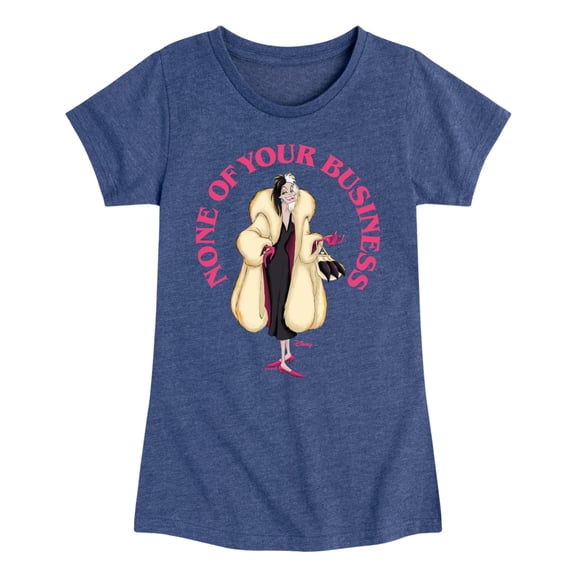 Disney Villains - None Of Ur Business - Toddler & Youth Girls Short Sleeve Graphic T-Shirt