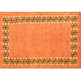 thumbnail image 1 of Ahgly Company Indoor Rectangle Abstract Orange Modern Area Rugs, 3' x 5', 1 of 4