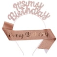 thumbnail image 1 of Accesorios para el Cabello para las Niñas Nuevo Cumpleaños Bandera Hombro Ceremonia Set. Este Es Mi Cumpleaños Tira Accesorios de Pelo Accesorios de Fiesta Decoraciones de Fiesta de Cumpleaños, 1 of 1