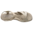 thumbnail image 5 of Grasshoppers Women's Rose Flat Sandal, Stone/White Stripe, 8 W US, 5 of 8