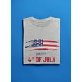 thumbnail image 3 of Happy 4Th Celebration Shaped T-Shirt Women -Image by Shutterstock, Female XX-Large, 3 of 4