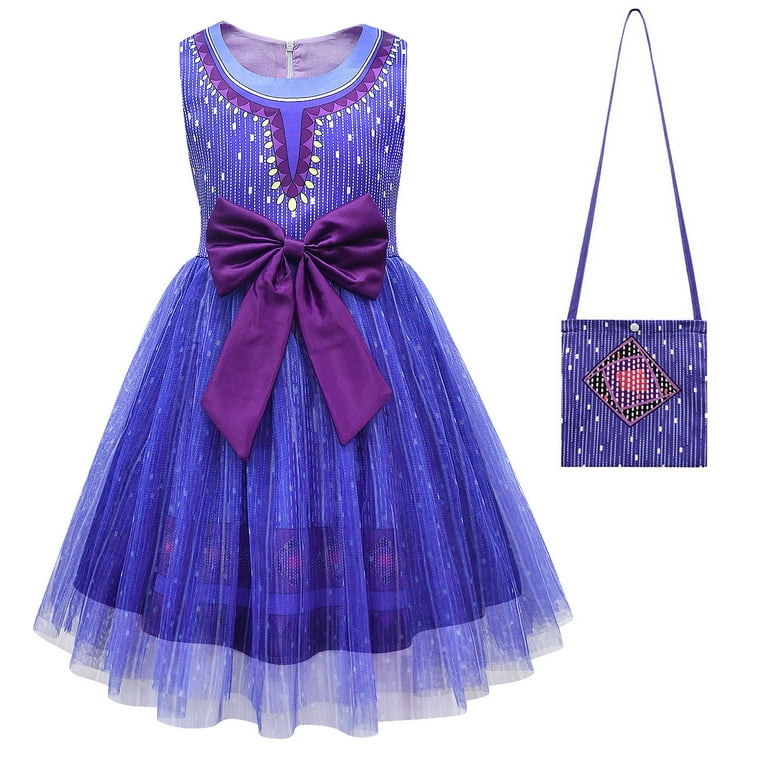 strapless open back dress Wish Costume for Girls Asha Princess Dress Up Set Asha Cosplay Outfit  Sun  Baby
