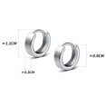 thumbnail image 5 of Small Thick Huggie Hoop Earrings For Men Women Simple Silver Hoops 925 Sterling Silver Earrings Jewelry Gift for her, 5 of 5