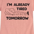 thumbnail image 3 of Peanuts - Tired Tomorrow - Toddler & Youth Girls Short Sleeve Graphic T-Shirt, 3 of 6