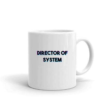 

Tri Color Director Of System Ceramic Dishwasher And Microwave Safe Mug By Undefined Gifts