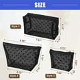 thumbnail image 4 of Vocoste 3 Pcs Heart Shape Print Mesh Makeup Bag Clear Makeup Pouch Mesh Bags with Zipper for Women Black, 4 of 7