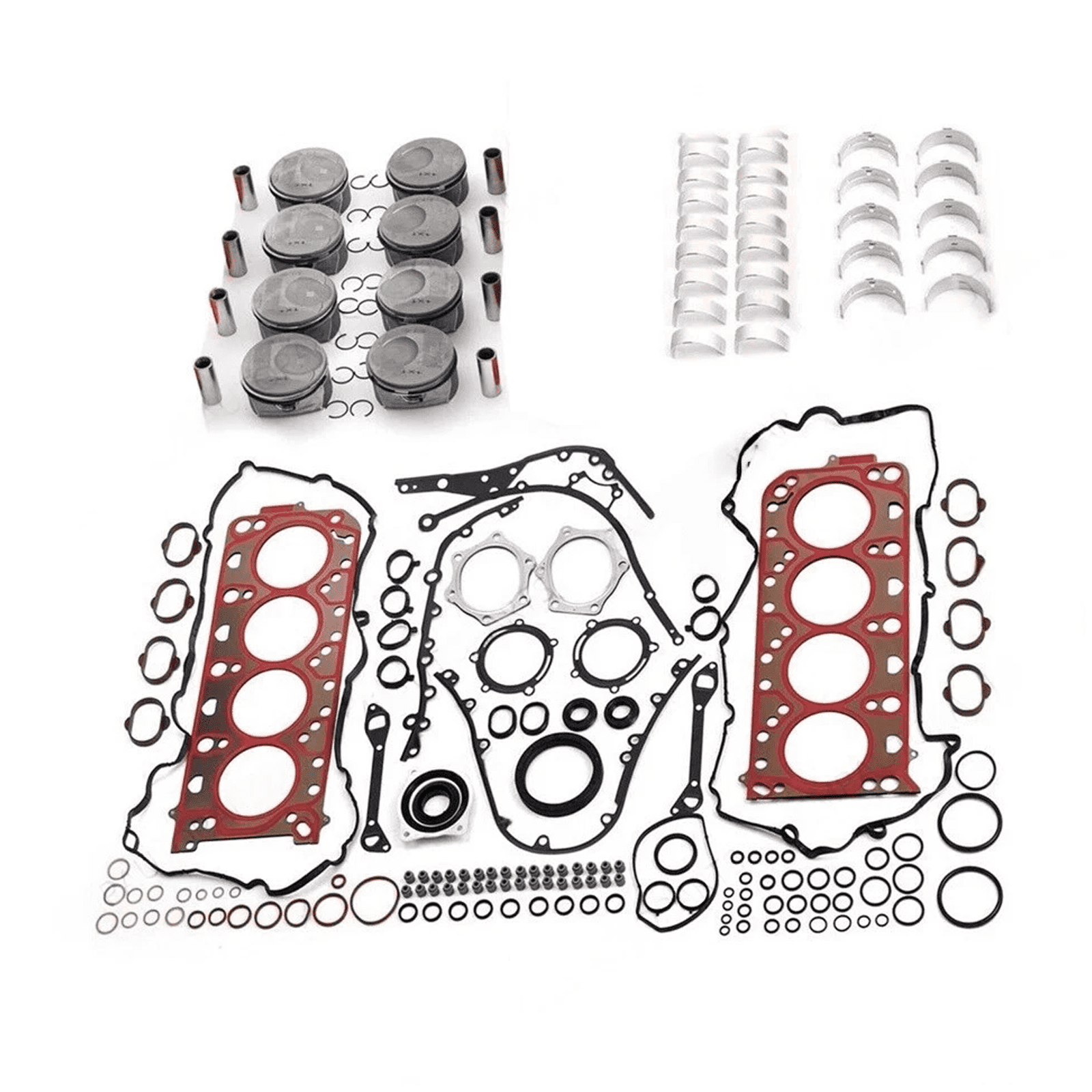 Bearing Head Gasket Set Bolts Piston Timing Chain Kit For 13-20 Porsche Panamera Macan 3.0L V6 95B