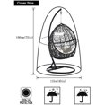 thumbnail image 2 of Outdoor Furniture Cover - Garden Rattan Wicker Waterproof Hanging Chair Furniture Cover - Egg Protective Cover Chair - 210D Oxford Polyester PVC Cover - Gray, 2 of 5