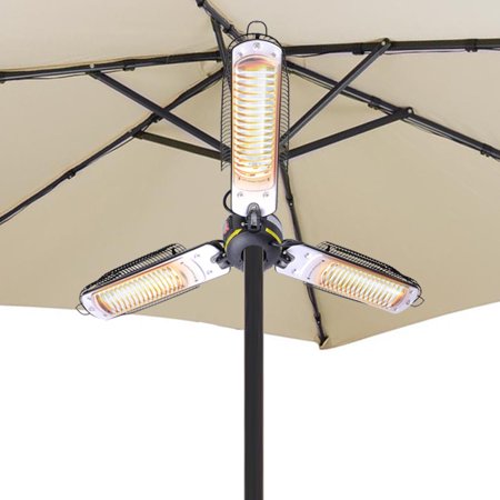 Yescom 1500w Folding Umbrella Electric Patio Space Heater For