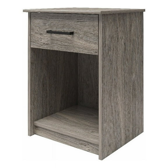 Ameriwood Home Edgewater Nightstand with Drawer in Gray Oak