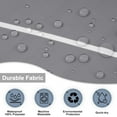 thumbnail image 4 of Ikfashoni Ombre Hookless Shower Curtain with Snap in Liner,Gray Gradient Waterproof Fabric Mesh Window Bath Curtain,71"X74", 4 of 8