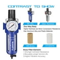 thumbnail image 7 of NANPU Zinc Alloy 3/8" NPT Compressed Air Filter Regulator, 0-150 psi, 2.29 lbs, 7 of 7