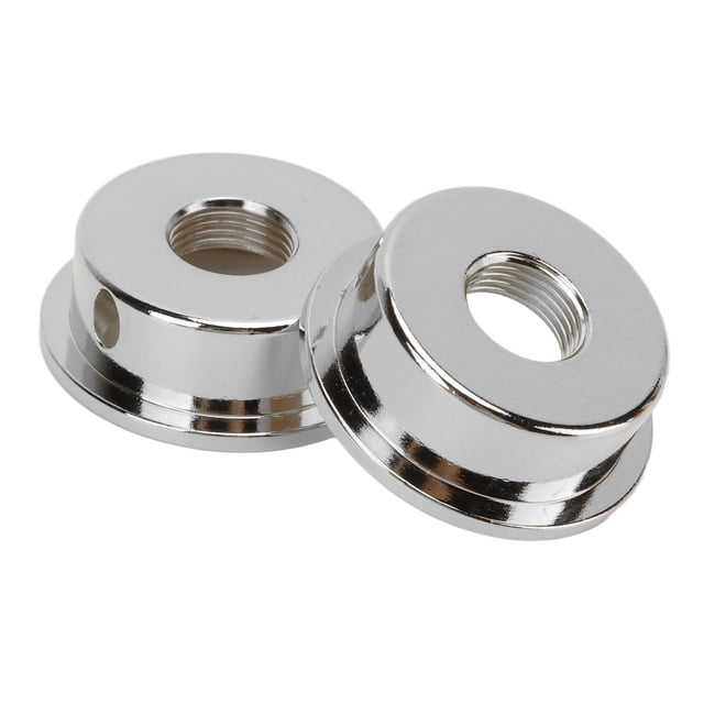 Couvercle de Prise de Guitare Électrique, 2 Pcs Plaque de Prise Sortie ÉlectroSocket avec Vis de Montage pour Réparation d'Instruments de Musique Argent