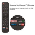 thumbnail image 3 of Universal para todos los Hisense-TV-Remote Compatible con todos los televisores inteligentes Hisense 4K LED HD UHD - No necesita configuración, 3 of 5
