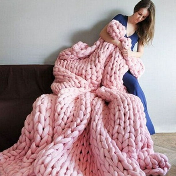 Fil de laine épaisse super volumineux bras laine à tricoter Couverture  tricotée Roving Fil de laine épaisse Super gros bras laine à tricoter