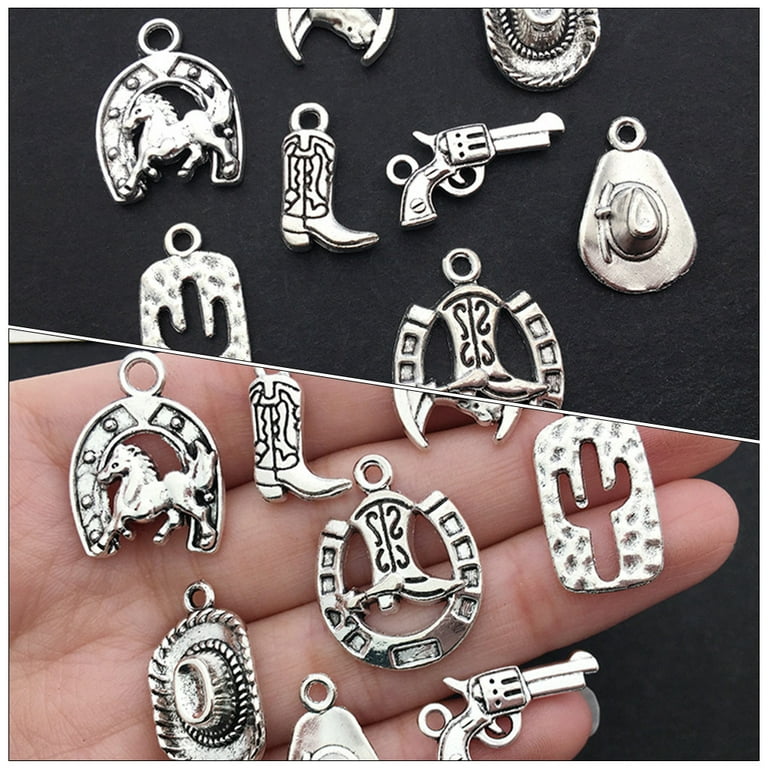  YETOOME 48 Pieces Western Cowboy Charms for Jewelry