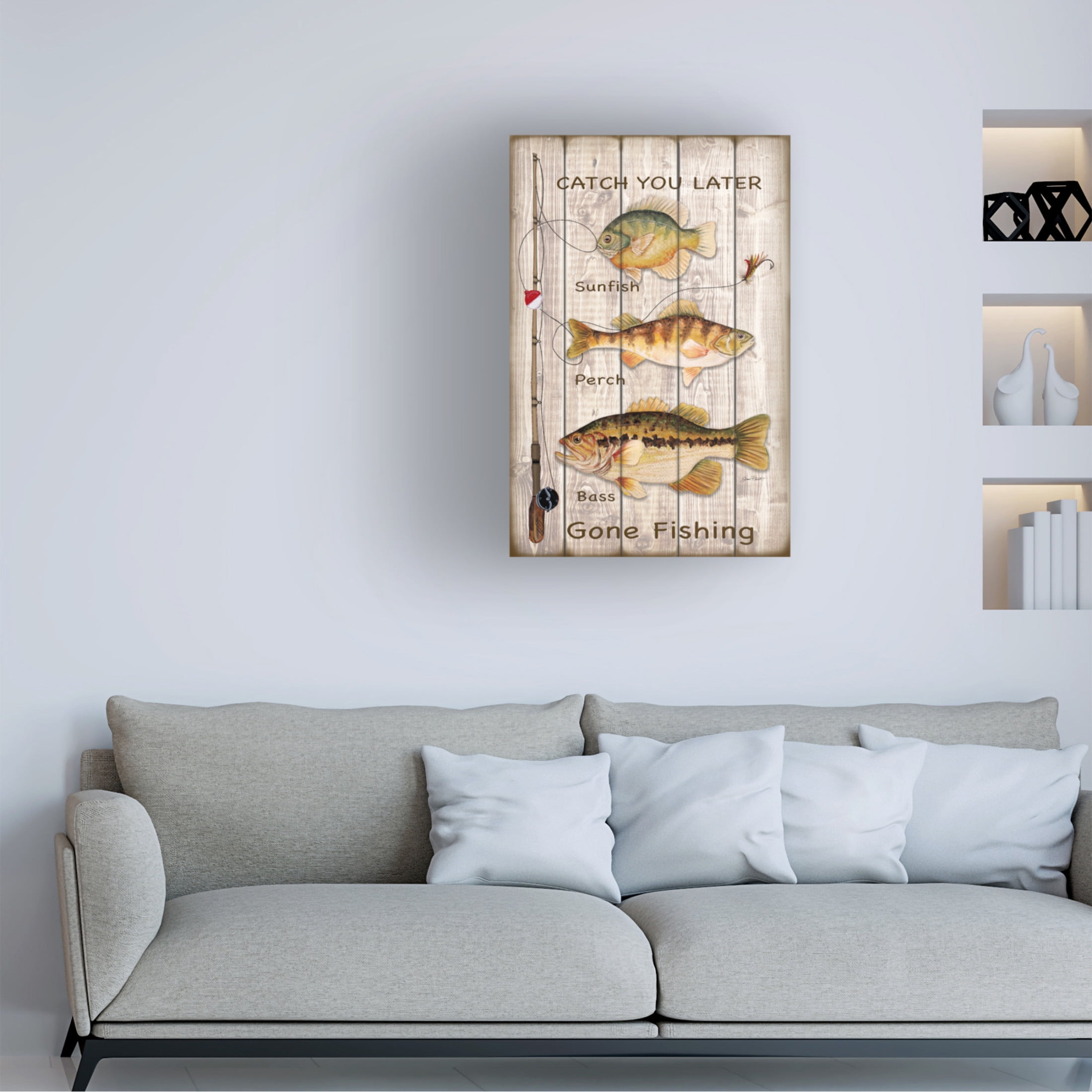 Canvas Wall Art - Jean Plout 'Catch You Later' Wall Art for Living Room, Bedroom, or Office Décor by Trademark Fine Art - 16 x 24 Inches