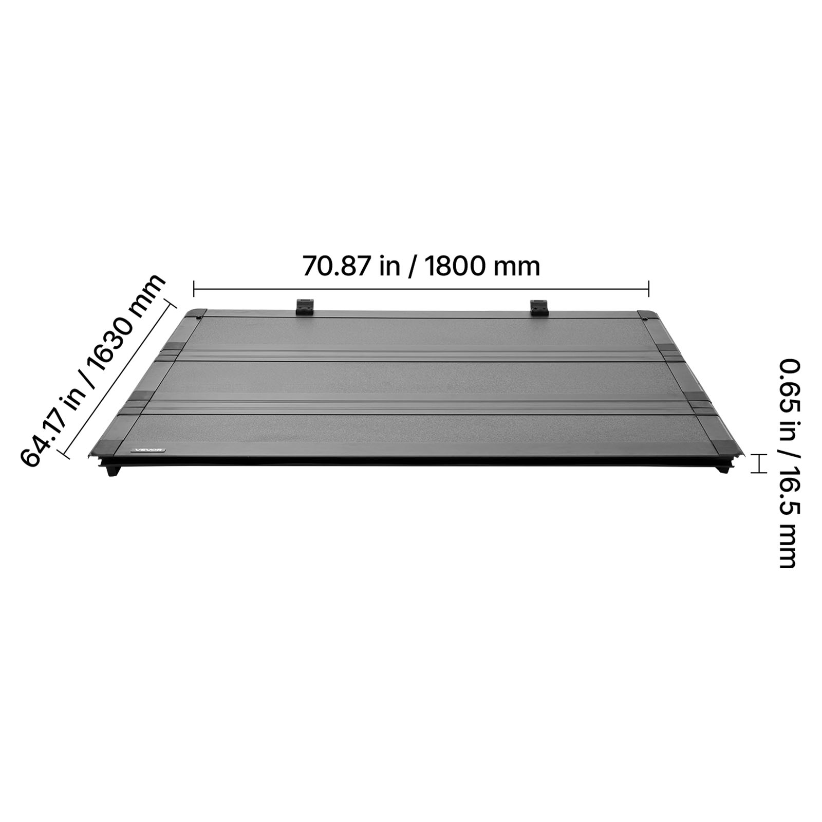 VEVOR Hard Tri-Fold Truck Bed Tonneau Cover, Compatible with 2019-2025 Chevy/GMC Silverado/Sierra 1500 5.8 ft (70 in) Bed with MultiPro/Flex Tailgate (Not Fit CarbonPro), Waterproof Low-Profile Cover