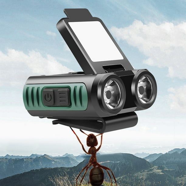 Lámpara De Cabeza Sensor de onda manual LED 3-4 horas Clip de sombrero Modo de atenuación de faros para acampar / pescar