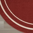 thumbnail image 6 of Nourison Essentials Indoor/Outdoor Brick/Ivory 6' x round Area Rug, (6 Round), 6 of 9