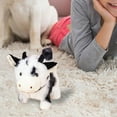 thumbnail image 4 of Interactive Cow Stuffed Animal Toy With Motion Sound Cute Farm Friend For Kids And Collectors Soft Short Hair Design, 4 of 4