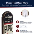 thumbnail image 5 of American Art Decor "Trollin' and Foolin'" Vintage Garage Thermometer Sign with Embossed Edge - Functional Indoor/Outdoor Metal Wall Art for Man Cave, Workshop, Patio, or Bar, 5 of 8