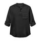 thumbnail image 3 of Camisetas de Manga Larga Casual Color Sólido Botón de Cuello Redondo Detalle Camiseta Suave para Deportes Primavera Diaria, 3 of 7